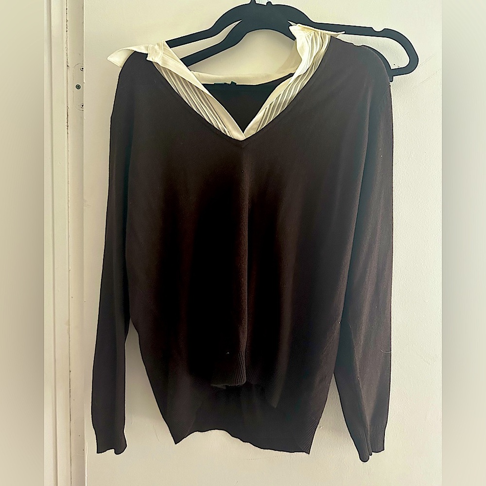 Ralph Lauren sweater with faux collared shirt